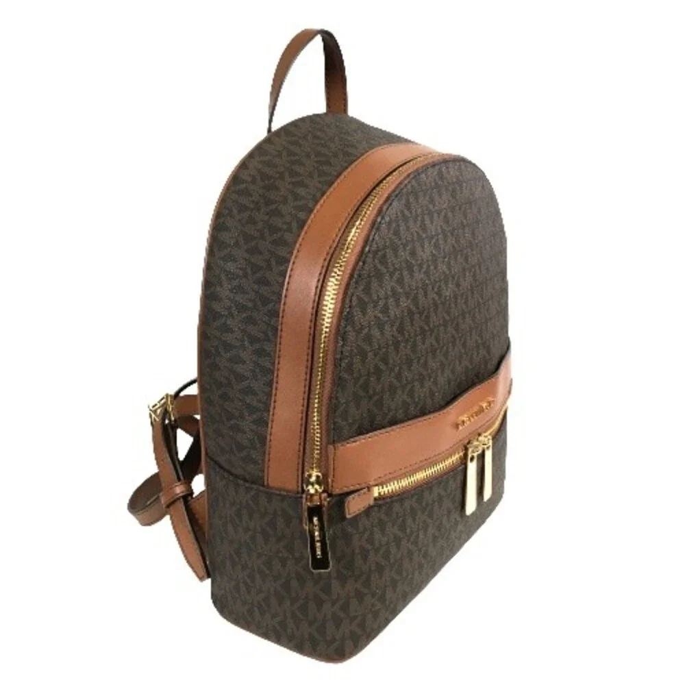 Michael Kors Kenly Backpack Medium Signature Logo Shoulder Satchel School Bag